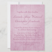 Rose violet bud lilac mariage grande invitation (Dos)