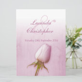 Rose violet bud lilac mariage grande invitation (Debout devant)