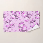 Rose violet chic floral (Serviette à main)