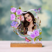 Rose violet Chic Monogramme photo (Neutre)