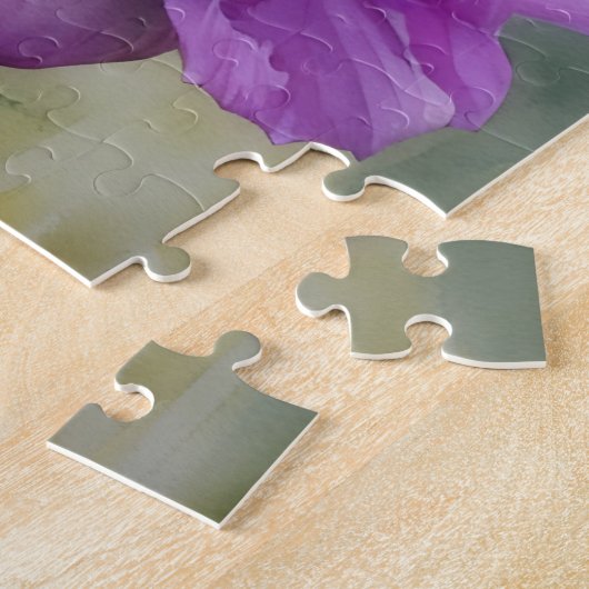 Rose violet de Sharon Floral Flower Art Puzzle (Côté)
