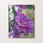 Rose violet de Sharon Floral Flower Art Puzzle (Vertical)