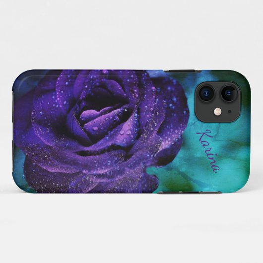 Rose violet Élégant iPhone / coque ipad (Dos (Horizontal))