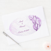 Rose violet Enregistrer les stickers Date (Enveloppe)