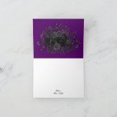 Rose violet et noir Carte de remerciements Mariage (Intérieur)