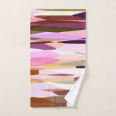 Rose, violet et orange abstrait (Serviette à main)