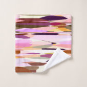Rose, violet et orange abstrait (Gant de toilette)