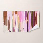 Rose, violet et orange abstrait (Serviette à main)