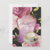 rose violet Fête des mariées Tea Party Invitation (Devant)