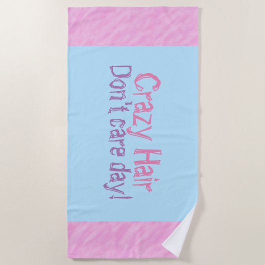 Rose violet Funny Cheveux Serviettes de plage (Devant)