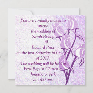 Rose violet Invitations de mariage personnalisées