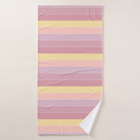 Rose violet Jaune moderne Elégant Modèle Motif (Serviette de bain)
