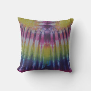 Rose violet jaune teint teinture Coussin américain