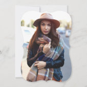 Rose violet marine floral photo diplômé invitation (Dos)