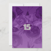 Rose violet Quinceanera Photo Invitation (Dos)