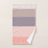 rose, violet, rayures blanches (Serviette à main)