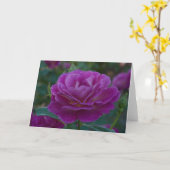 Rose violet Toutes les occasions Carte de voeux (Fleur jaune)