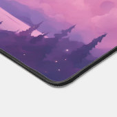 Rose violet Whimsical Kawaii Nuages Mousepad (Coin)