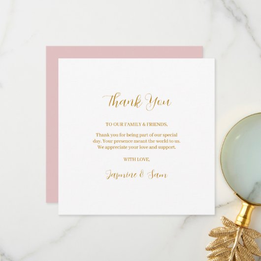 ROSE Waterverf Bedankkaart (Voorkant / Achterkant in situ)