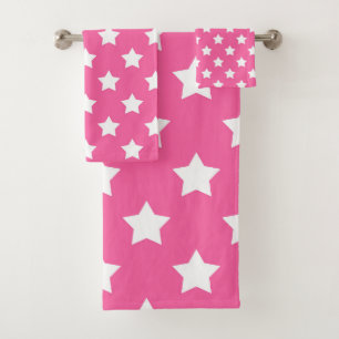 Rose White Stars Motif Décor
