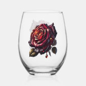 Rose Wijnglas Zonder Voet (Achterkant)