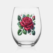 Rose Wijnglas Zonder Voet (Voorkant)