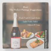 Rose Wine Pairing Guide/Mastering the Kitchen Stenen Onderzetter (Voorkant)