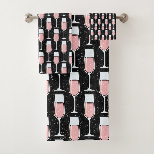 Rose Wine Pattern Bad Handdoek (Insitu)