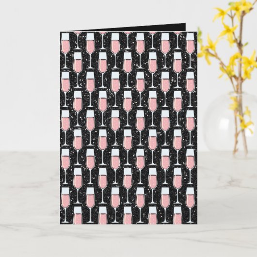 Rose Wine Pattern Kaart (Gele Bloem)