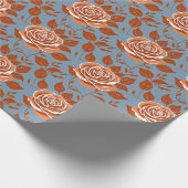 Rose With Warm Tones Of Orange And Rust Cadeaupapier (Hoek)