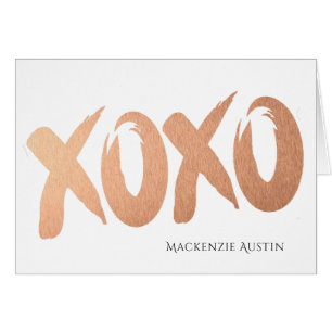 Rose XOXO Gold   Chic Glam Girly Brushstroke Love