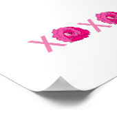 Rose XOXO Imprimer Poster Frameable (Coin)