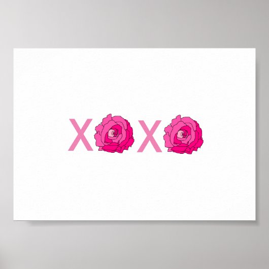 Rose XOXO Imprimer Poster Frameable (Devant)