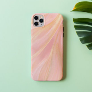 Rosé Zijde – Luxe Roze & Gouden Marmer iPhone 16 Hoesje