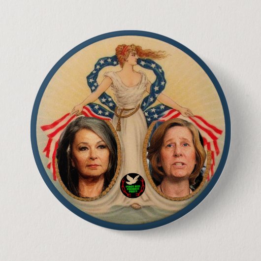 Roseanne Barr/Cindy Sheehan 2012 Ronde Button 7,6 Cm (Voorkant)