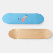 Roseate lepel vogel cartoon skateboard (Horizontaal)