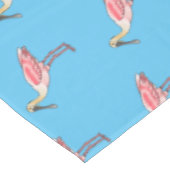 Roseate lepel vogel cartoon tafelkleed (Gekanteld)