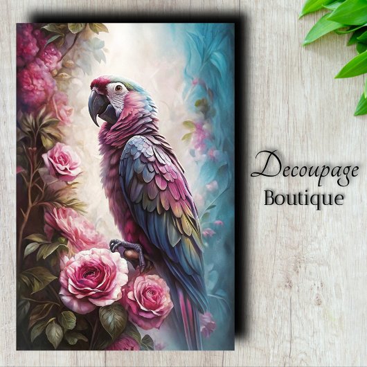 Roseate Majesty Decoupage Tissuepapier