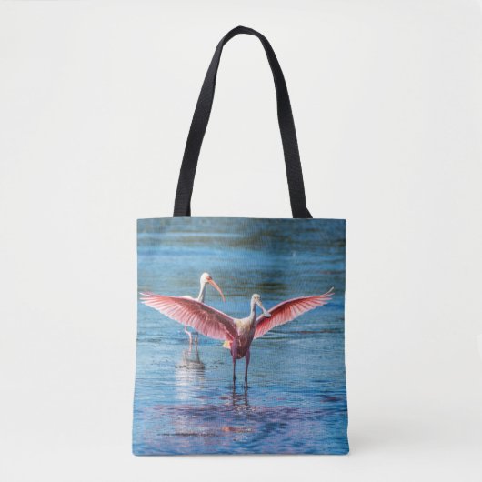 Roseate Spoonbill All-Over-Print Canvas tas (Voorkant)