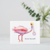 Roseate Spoonbill briefkaart (Staand voorkant)