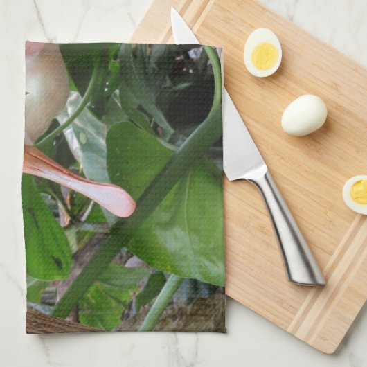 Roseate Spoonbill Exotic Bird Kitchen Theedoek (Quarter Fold)