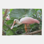 Roseate Spoonbill Exotic Bird Kitchen Theedoek (Horizontaal)