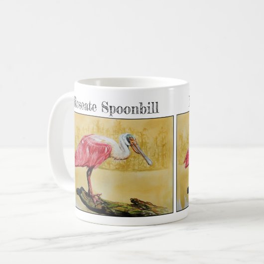 Roseate Spoonbill ( Platalea ajaja ) Koffiemok (Voorkant links)