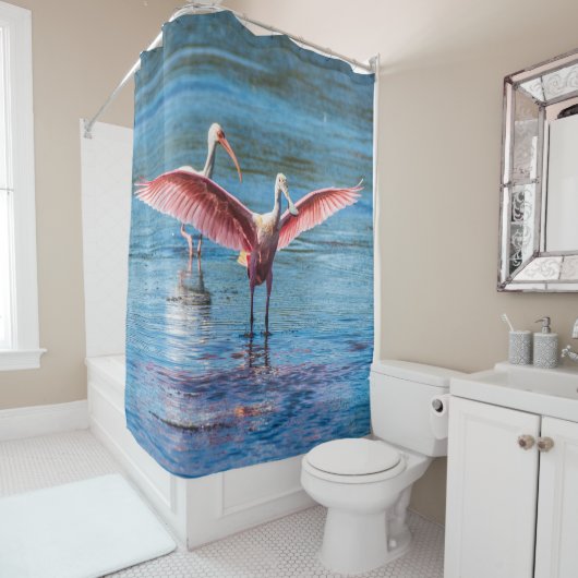 Roseate Spoonbill Shower Curtain Douchegordijn (In situ)