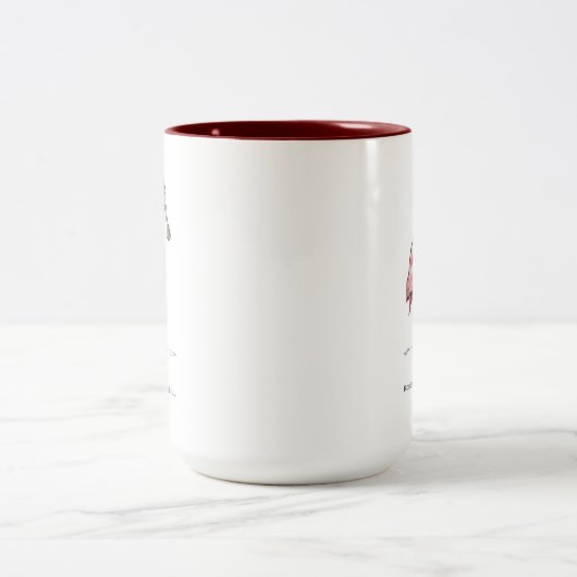 Roseate Spoonbill Two-Tone Coffee Mok (Center)