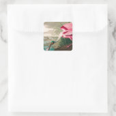 Roseate Spoonbill van John James Audubon Vierkante Sticker (Tas)