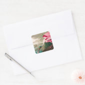 Roseate Spoonbill van John James Audubon Vierkante Sticker (Envelop)