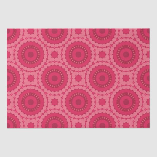 Roseberry roze Boho afbeelding etnisch geometrisch Tissuepapier (Voorkant)