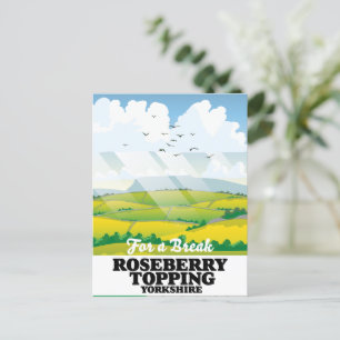 Roseberry Topping Yorkshire reisposter Briefkaart