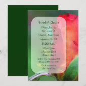 Rosebud Aquarelle rouge Invitation de Fêtes des ma (Devant / Derrière)